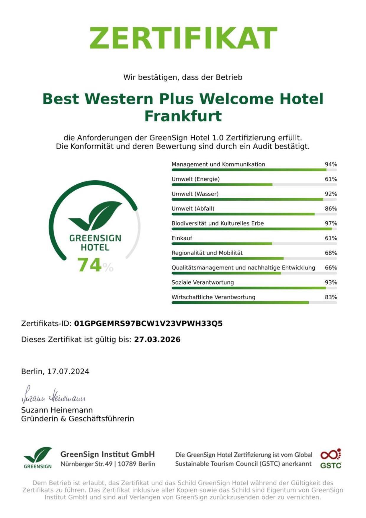 Western Welcome Frankfurt